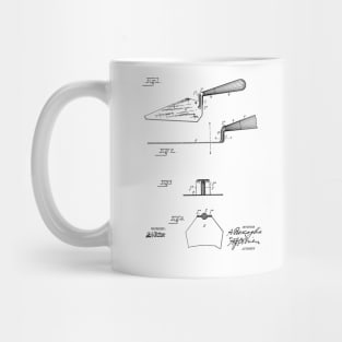 Mason's Trowel Vintage Patent Hand Drawing Mug